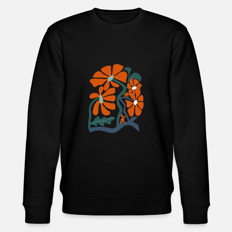 Groovige Wildblumen - Stanley/Stella Unisex Bio-Sweatshirt CHANGER  - Schwarz