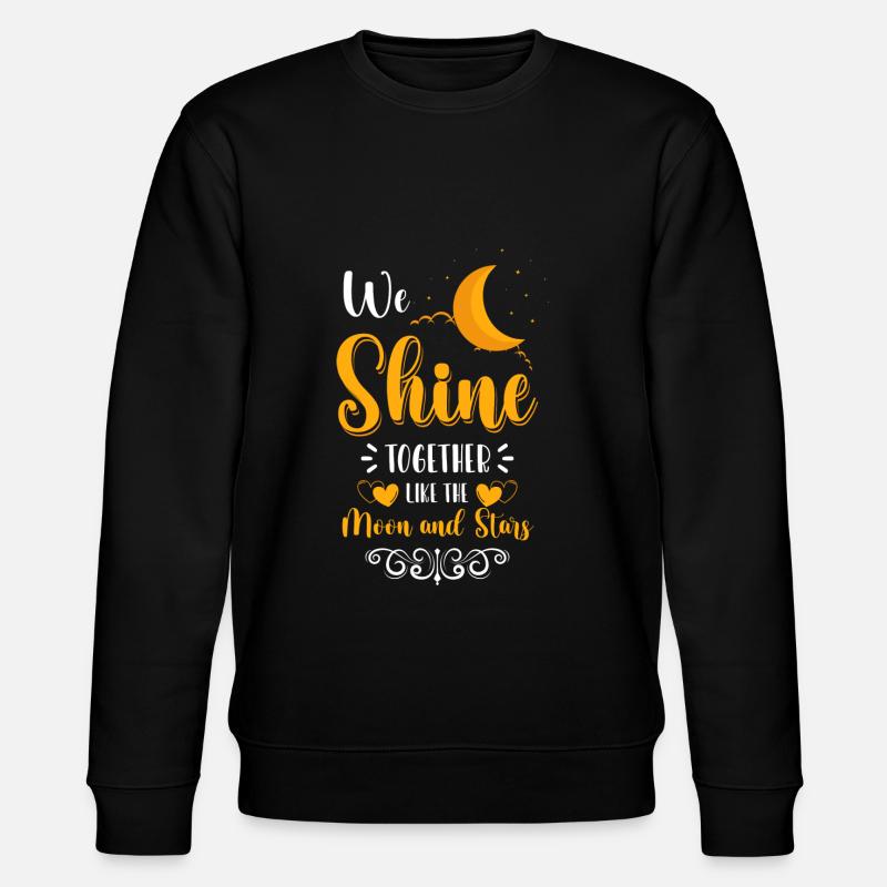 Star Wish Moon Astronaut - Stanley/Stella CHANGER Unisex Organic Sweatshirt - black