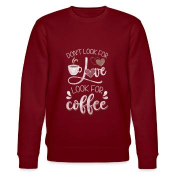 Barista Lait à la caféine - Sweat bio CHANGER Stanley/Stella Unisexe - bordeaux - Devant - Nik (191cm) & Marisol (170cm)