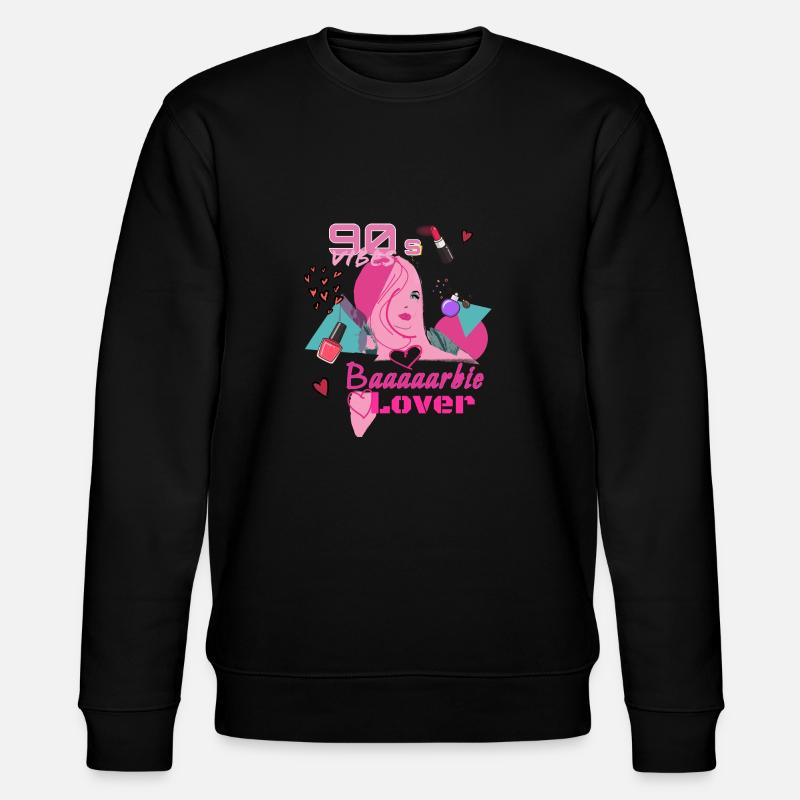 retro, 90's,90er, lover, baaarbie - Stanley/Stella Unisex Bio-Sweatshirt CHANGER  - Schwarz