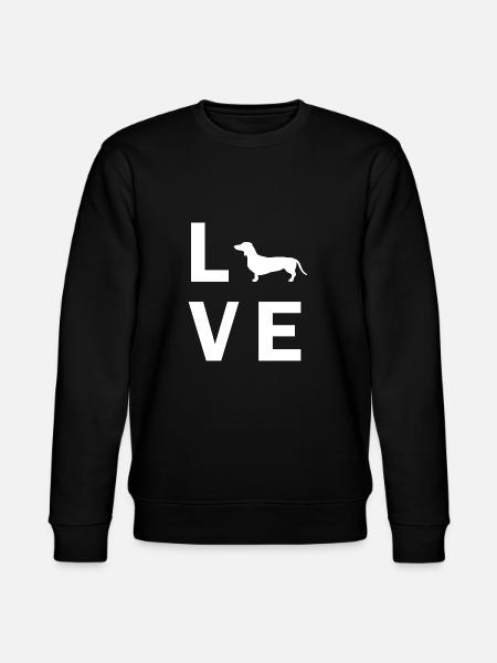 Love Dachshund - Stanley/Stella CHANGER Unisex Organic Sweatshirt - black