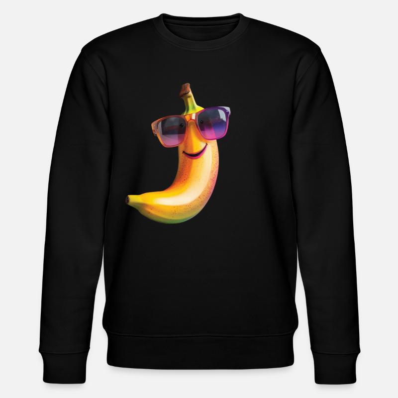Banane - Stanley/Stella Unisex Bio-Sweatshirt CHANGER  - Schwarz