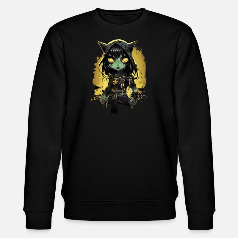Chaton guerrier gothique mignon - Sweat bio CHANGER Stanley/Stella Unisexe - noir