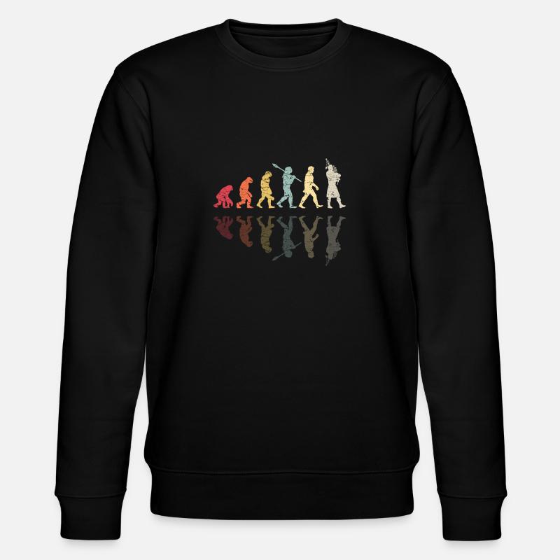 Bagpipe Evolution Woodwind Instrument - Stanley/Stella Unisex Bio-Sweatshirt CHANGER  - Schwarz