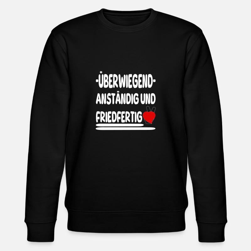 anständig friedfertig II - Stanley/Stella Unisex Bio-Sweatshirt CHANGER  - Schwarz