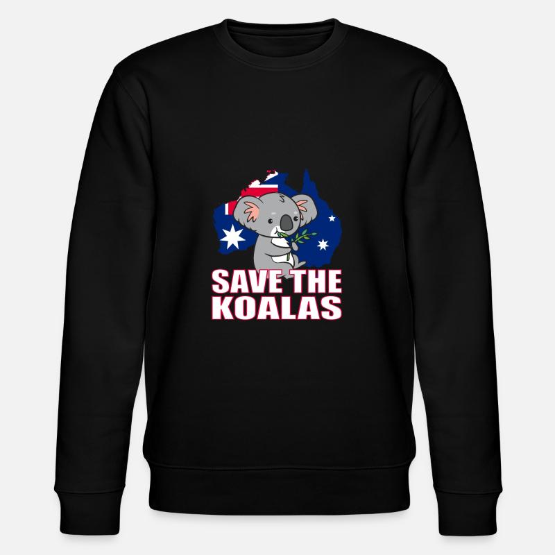 Koala - Save the Koalas. - Stanley/Stella Unisex Bio-Sweatshirt CHANGER  - Schwarz