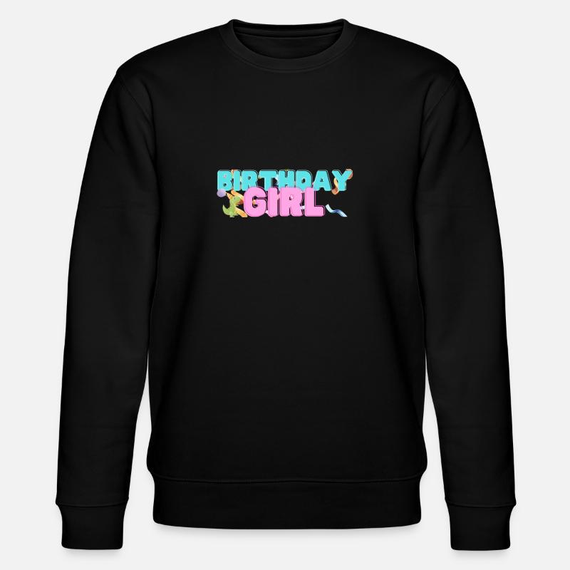 Dinosaur Birthday Boy - Stanley/Stella CHANGER Unisex Organic Sweatshirt - black