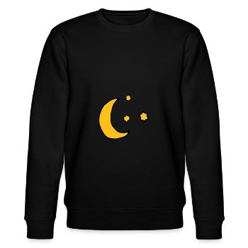 Mond und Sterne - Stanley/Stella Unisex Bio-Sweatshirt CHANGER  - Schwarz - Vorne - Nik (191cm) & Marisol (170cm)