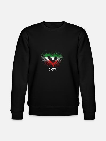 Iran,heart,iran,flag,graffiti - Stanley/Stella CHANGER Unisex Organic Sweatshirt - black