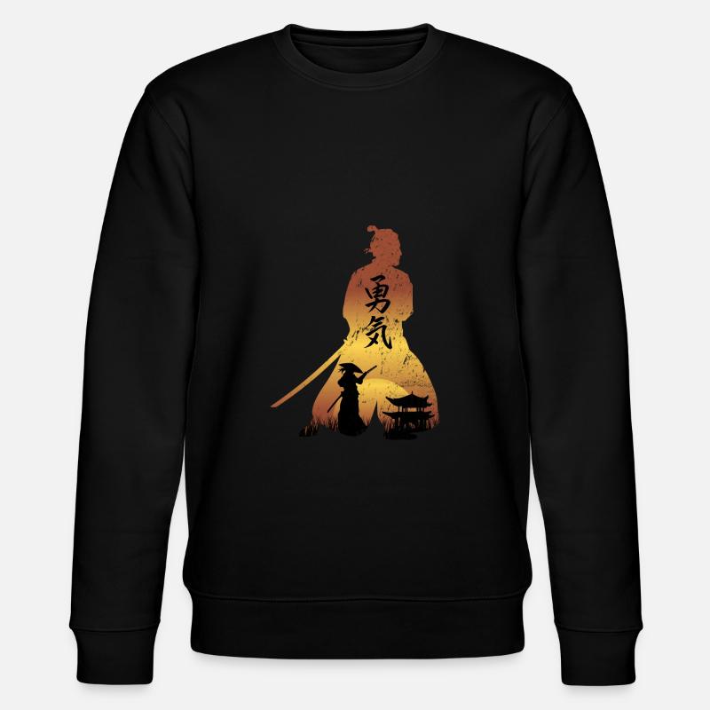 Samurai - courage - Stanley/Stella CHANGER Unisex Organic Sweatshirt - black