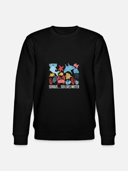 Protects the seas - Stanley/Stella CHANGER Unisex Organic Sweatshirt - black