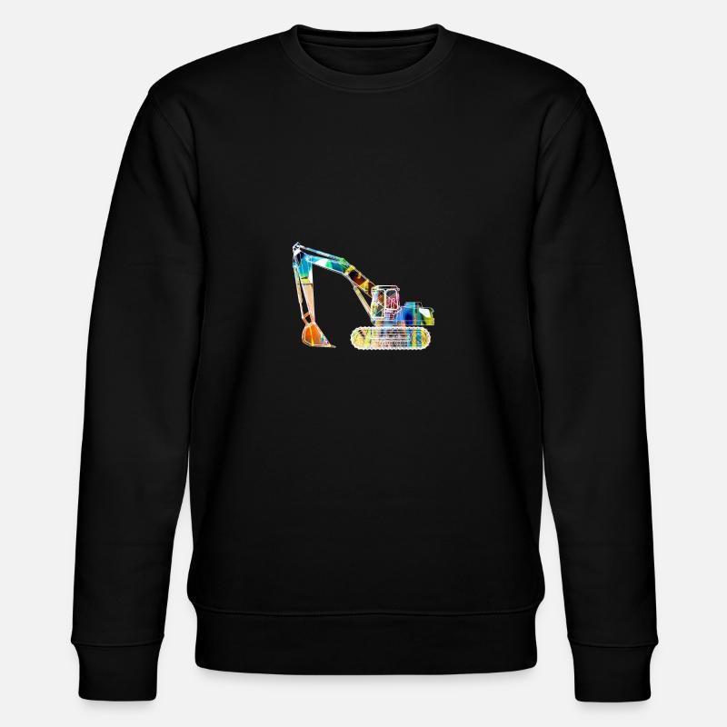 bagger,baggerfahren,baggerfahren,graffiti,bunt - Stanley/Stella Unisex Bio-Sweatshirt CHANGER  - Schwarz
