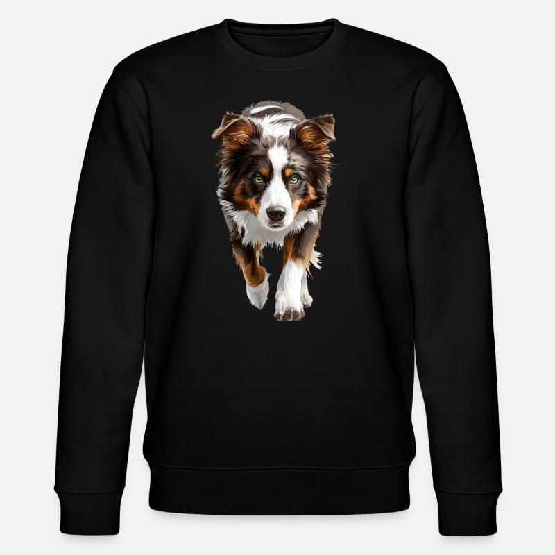 Australischer Schäferhund - Stanley/Stella Unisex Bio-Sweatshirt CHANGER  - Schwarz