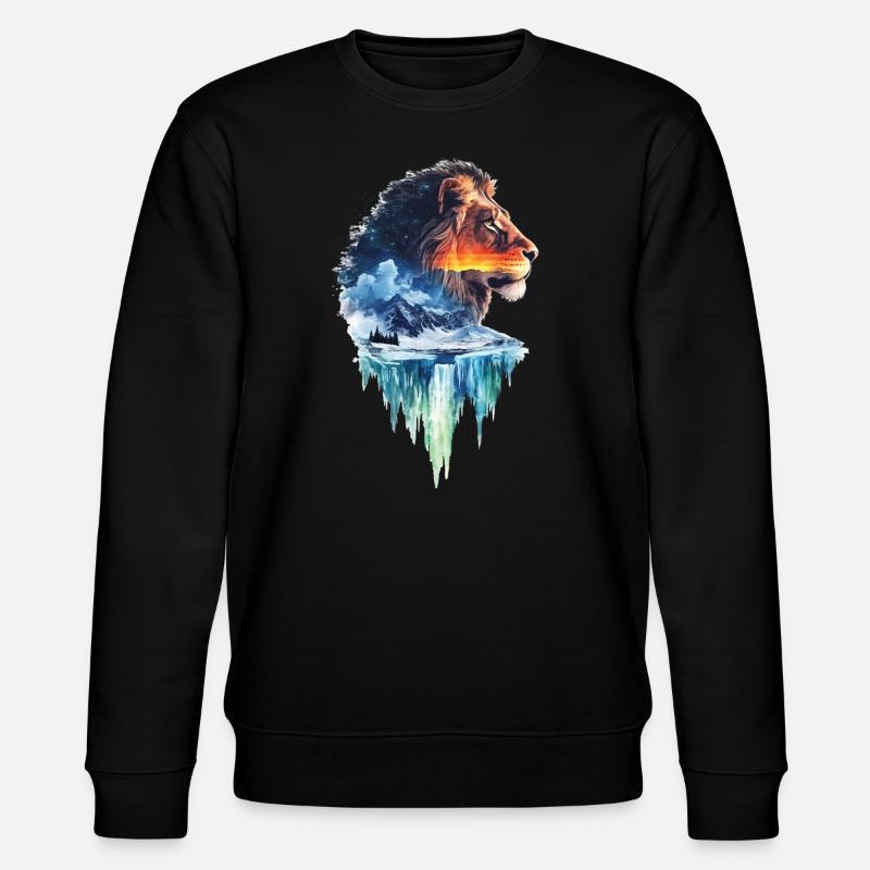 Löwe - Stanley/Stella Unisex Bio-Sweatshirt CHANGER  - Schwarz