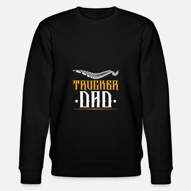 trucker papa zitat - Stanley/Stella Unisex Bio-Sweatshirt CHANGER  - Schwarz