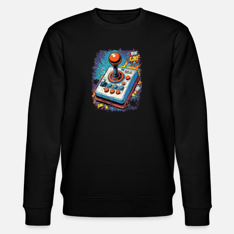 Retro Gamer Joystick / Controller Konsolenspiele - Stanley/Stella Unisex Bio-Sweatshirt CHANGER  - Schwarz
