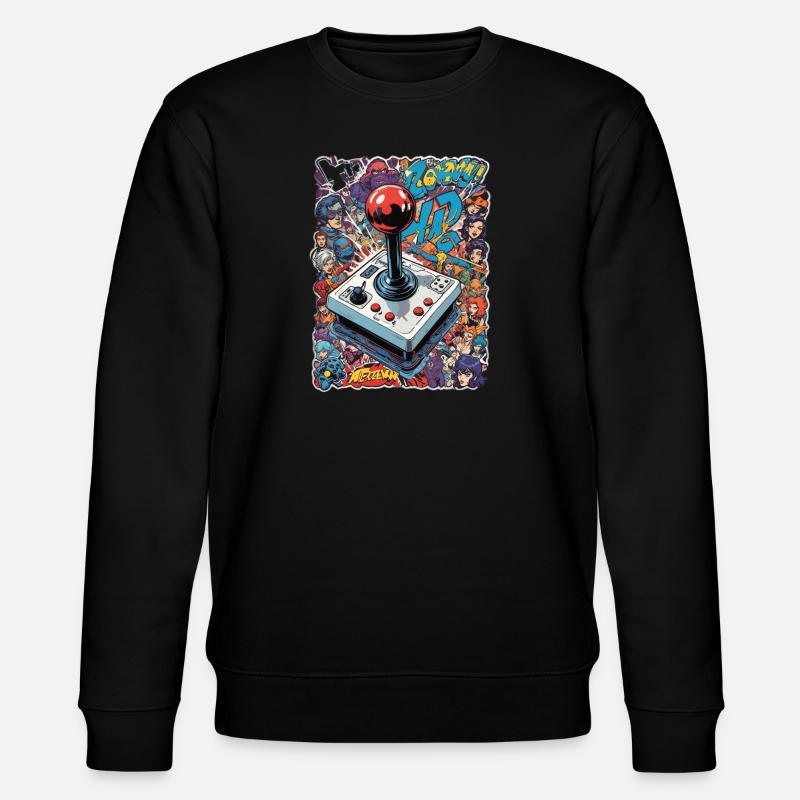 Retro Gamer Joystick / Controller Konsolenspiele - Stanley/Stella Unisex Bio-Sweatshirt CHANGER  - Schwarz