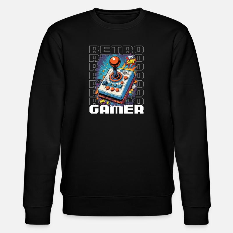 Retro Gamer Abenteuer Joystick - Stanley/Stella Unisex Bio-Sweatshirt CHANGER - Schwarz