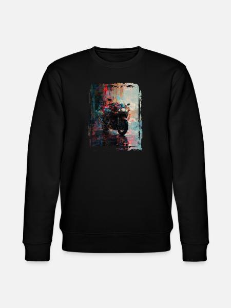 Motorcycle abstract - Stanley/Stella CHANGER Unisex Organic Sweatshirt - black