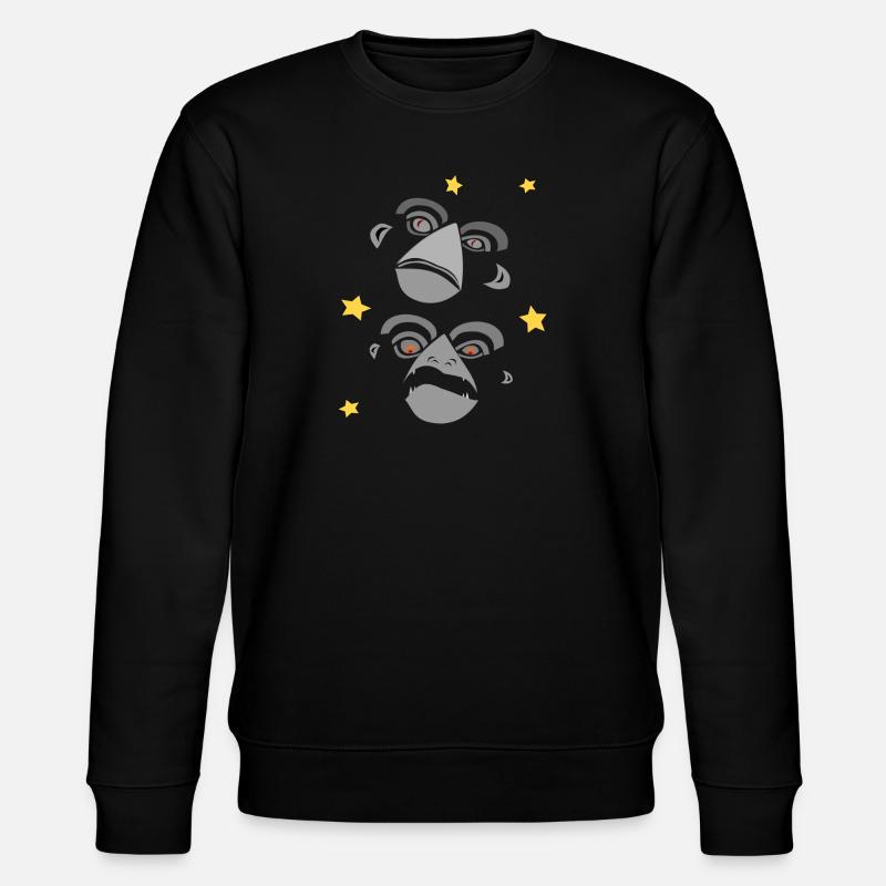 Deux visages de singe hurlant - Sweat bio CHANGER Stanley/Stella Unisexe - noir
