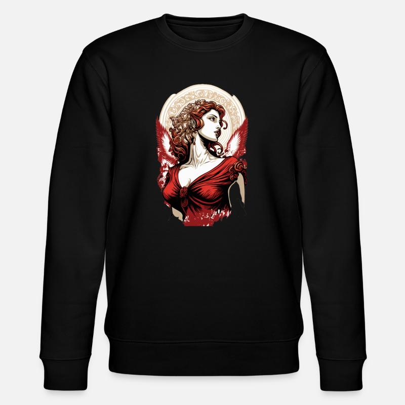 Déesse ailée rouge Aphrodite - Sweat bio CHANGER Stanley/Stella Unisexe - noir