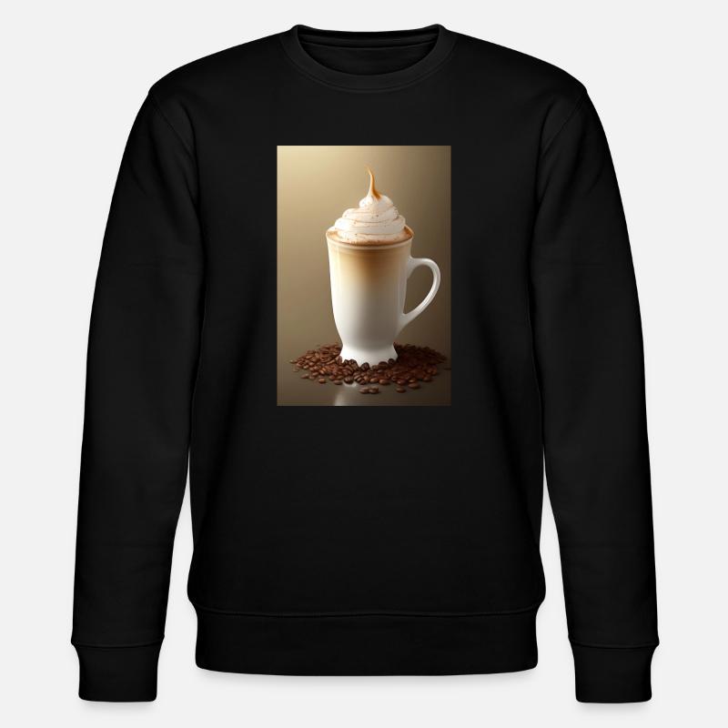 Kaffee, Kaffeebohnen - Stanley/Stella Unisex Bio-Sweatshirt CHANGER  - Schwarz