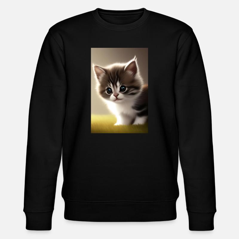 Baby Katze - Stanley/Stella Unisex Bio-Sweatshirt CHANGER  - Schwarz