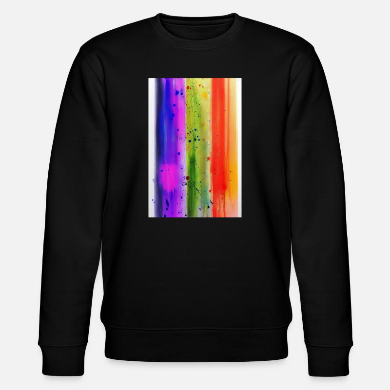 Farbspritzer - Stanley/Stella Unisex Bio-Sweatshirt CHANGER  - Schwarz