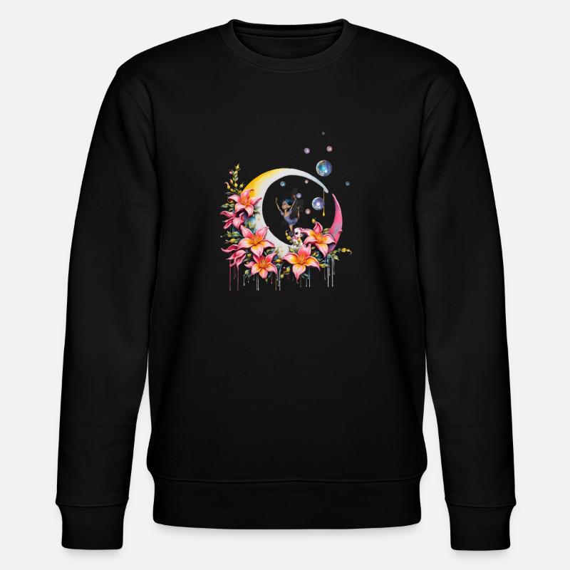 Fée dansant sur la lune - Sweat bio CHANGER Stanley/Stella Unisexe - noir