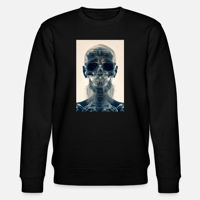 Röntgen Hipster Schädel - Stanley/Stella Unisex Bio-Sweatshirt CHANGER  - Schwarz