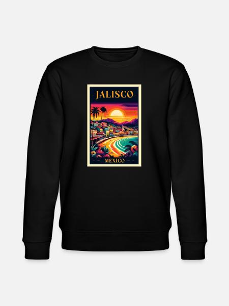 Jalisco Mexico sunset design - Stanley/Stella CHANGER Unisex Organic Sweatshirt - black