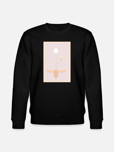 Minimalist Botanical Art - Stanley/Stella CHANGER Unisex Organic Sweatshirt - black