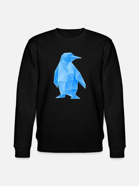 Diamond Penguin Geometric Design - Stanley/Stella CHANGER Unisex Organic Sweatshirt - black