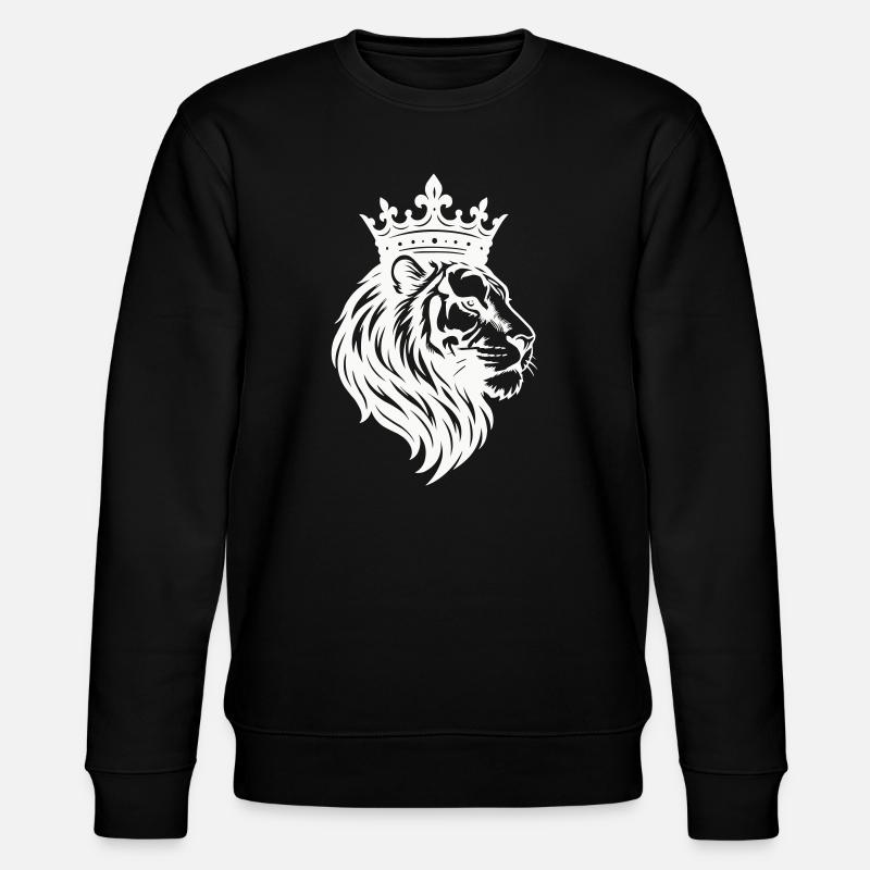 Löwe Krone King - Stanley/Stella Unisex Bio-Sweatshirt CHANGER  - Schwarz