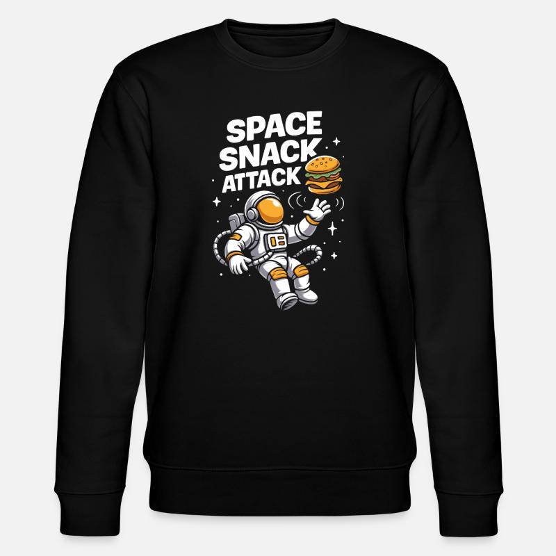 Astronaut Burger Space Design - Stanley/Stella CHANGER Unisex Organic Sweatshirt - black