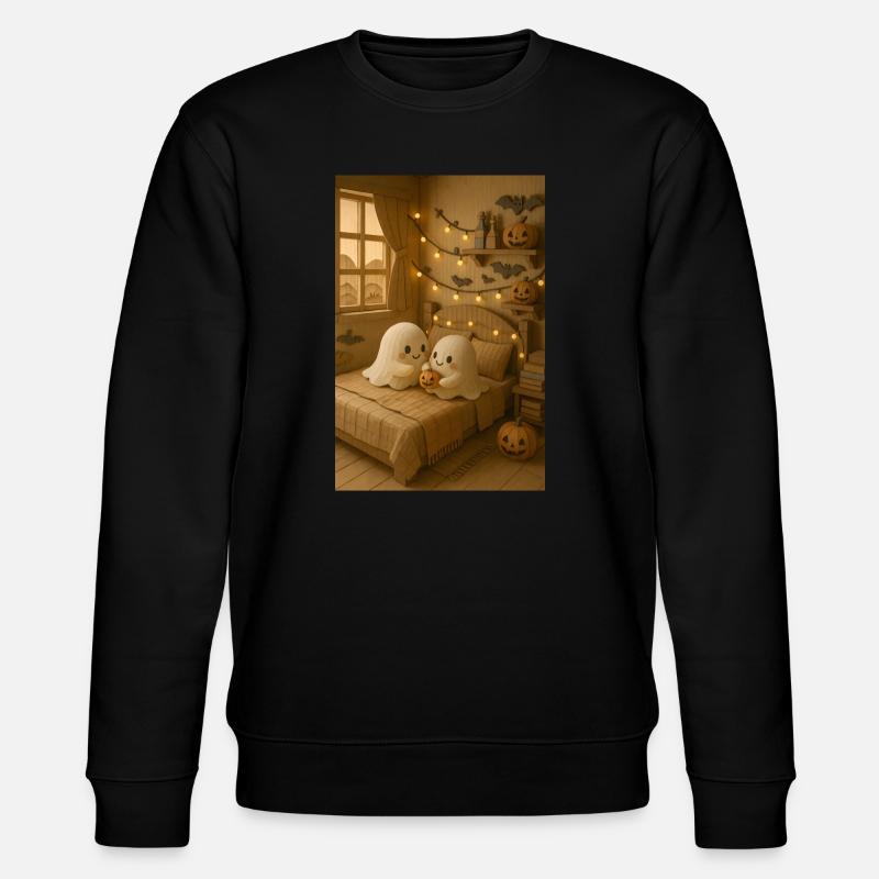Halloween cozy Ghost - Stanley/Stella Unisex Bio-Sweatshirt CHANGER  - Schwarz