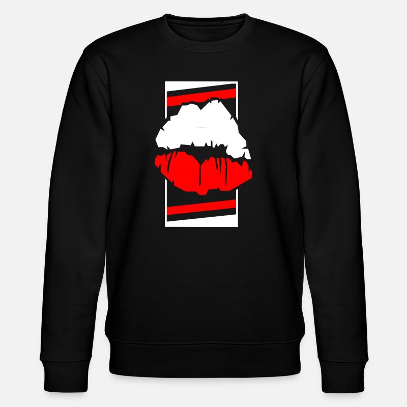 Pologne Lèvres Contraste Pop Art - Sweat bio CHANGER Stanley/Stella Unisexe - noir