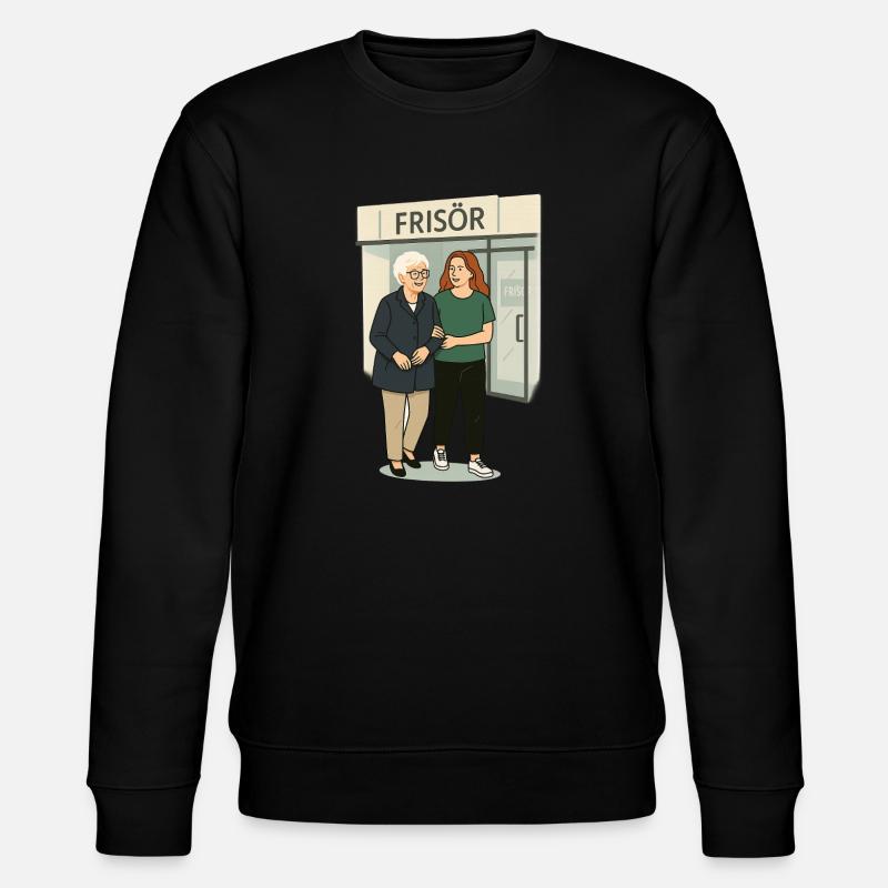 Oma Karin - Stanley/Stella Unisex Bio-Sweatshirt CHANGER  - Schwarz