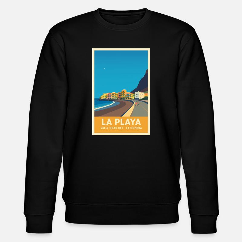 La Playa Poster Valle Gran Rey - Stanley/Stella Unisex Bio-Sweatshirt CHANGER - Schwarz