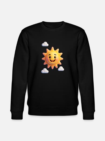 3D Sunshine Surreal – Happy Sky Vibes - Stanley/Stella CHANGER Unisex Organic Sweatshirt - black
