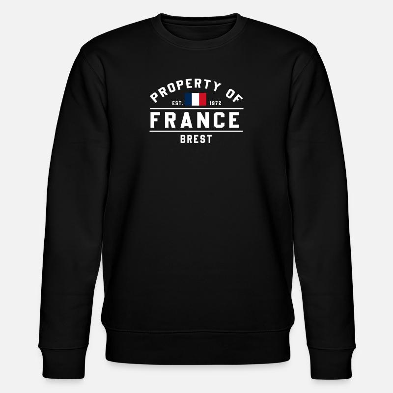 Französisches Eigentum Brest Logo - Stanley/Stella Unisex Bio-Sweatshirt CHANGER  - Schwarz