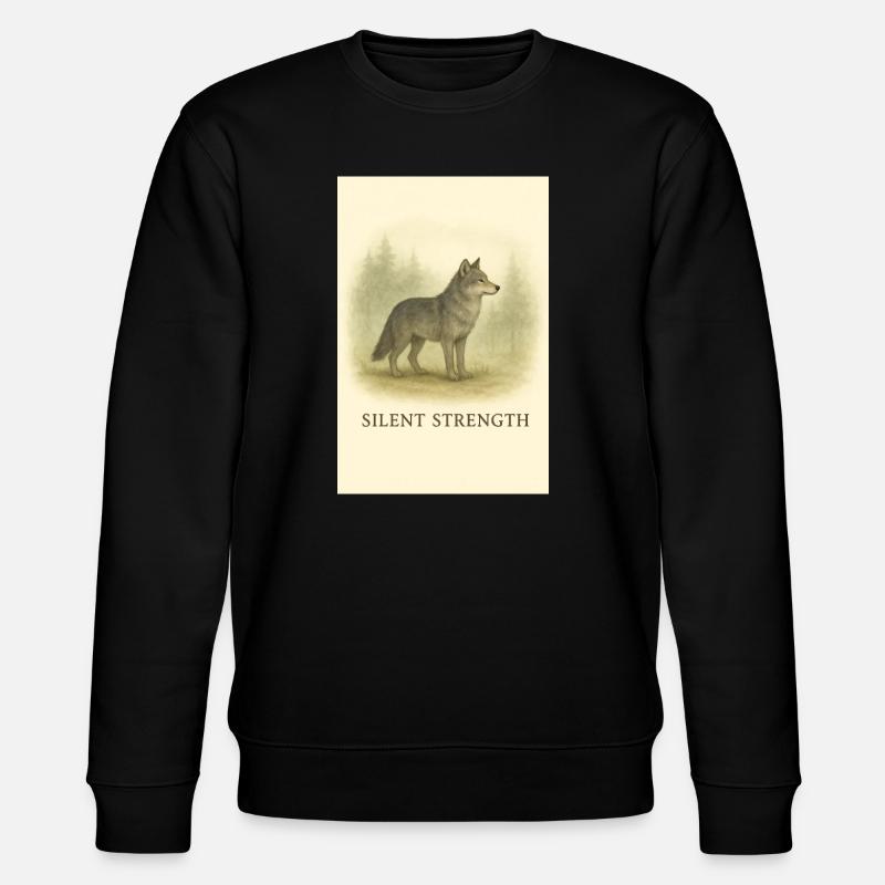 Stiller Machtwolf - Stanley/Stella Unisex Bio-Sweatshirt CHANGER  - Schwarz