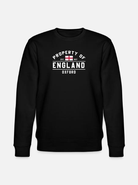 England Oxford Flag Graphics - Stanley/Stella CHANGER Unisex Organic Sweatshirt - black