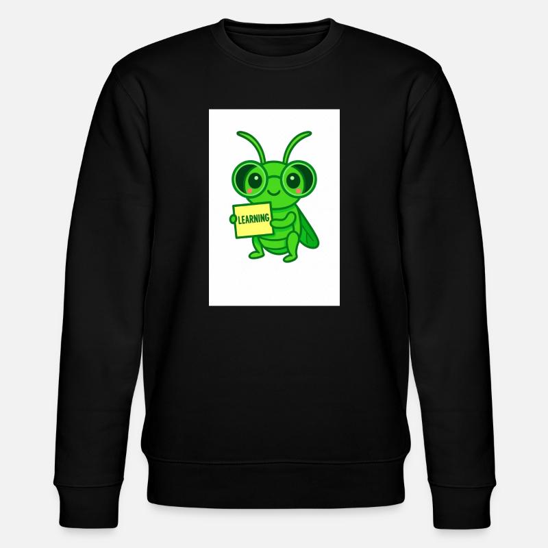 Lernkäfer mit Brille Motiv - Stanley/Stella Unisex Bio-Sweatshirt CHANGER  - Schwarz