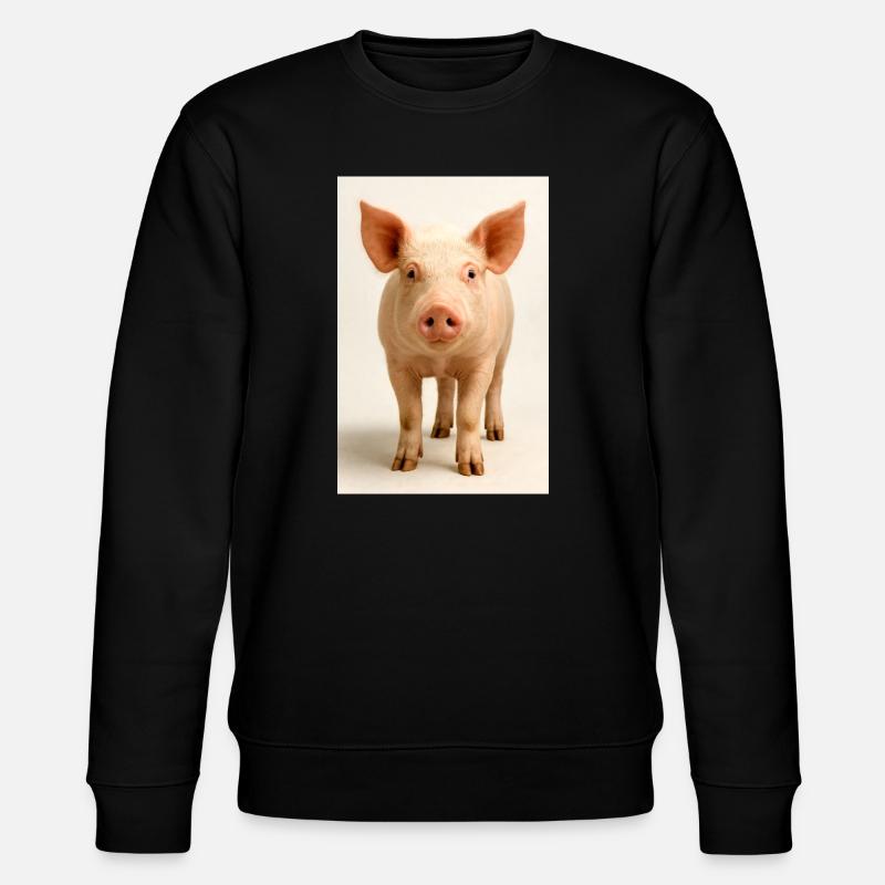 Pastellschwein - Stanley/Stella Unisex Bio-Sweatshirt CHANGER  - Schwarz
