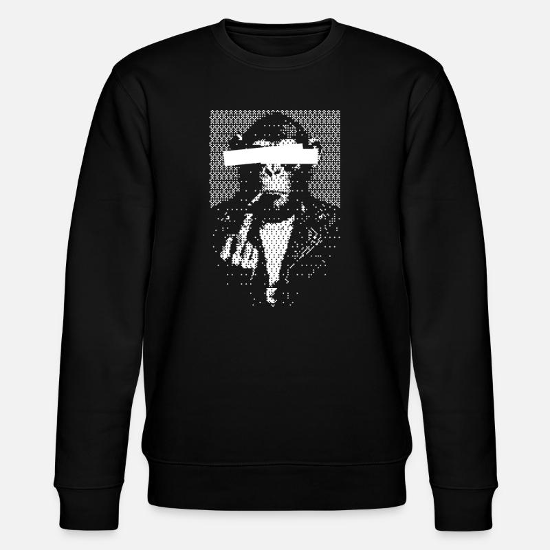 Blindfolded monkey criminal - Stanley/Stella CHANGER Unisex Organic Sweatshirt - black