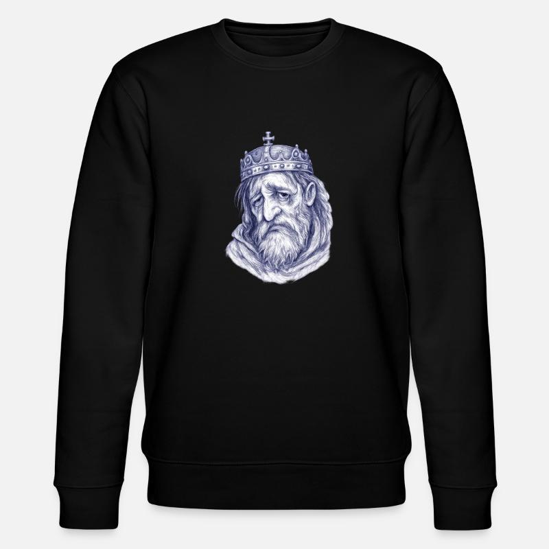 König der Blaustich-Linien - Stanley/Stella Unisex Bio-Sweatshirt CHANGER  - Schwarz
