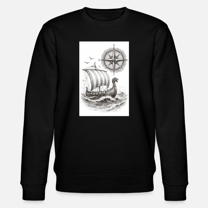 Navire à voile Compass Viking - Sweat bio CHANGER Stanley/Stella Unisexe - noir