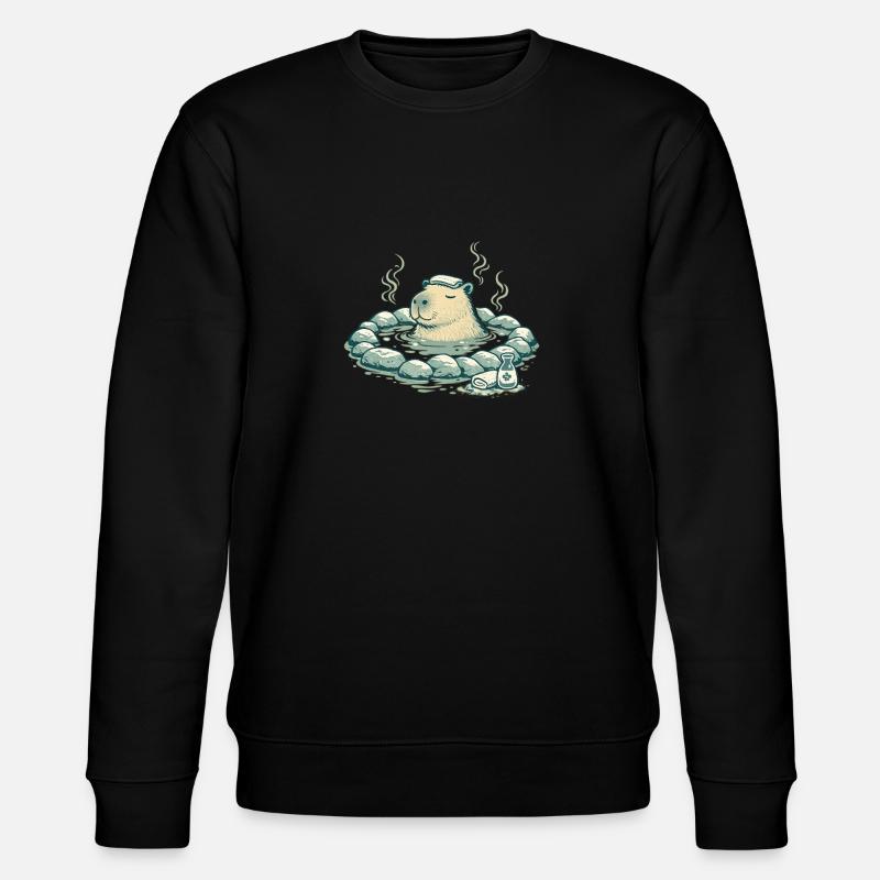 Capybara dans le bain de source - Sweat bio CHANGER Stanley/Stella Unisexe - noir