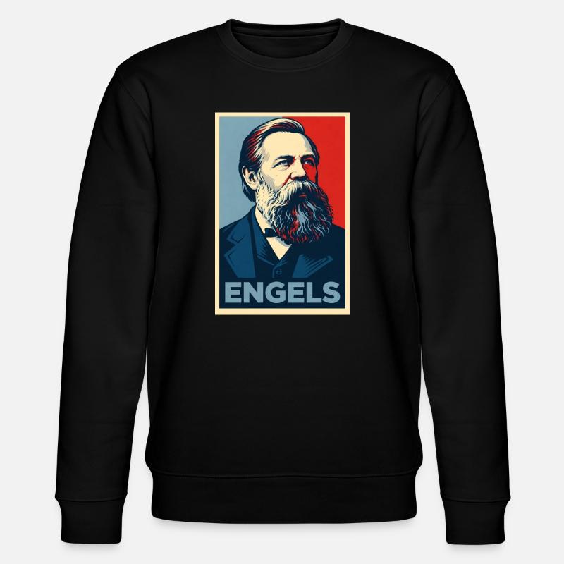 Portrait pop art d’Engels - Sweat bio CHANGER Stanley/Stella Unisexe - noir